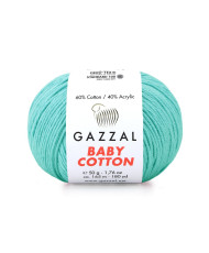 Yarn Gazzal Baby Cotton Light Turquoise (3452)