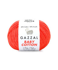 Yarn Gazzal Baby Cotton orange neon (3459)