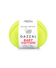 Yarn Gazzal Baby Cotton bright yellow neon (3462)