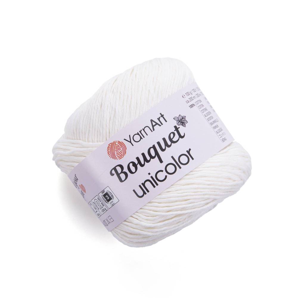 Пряжа YarnArt Bouquet Unicolor білий (3201)