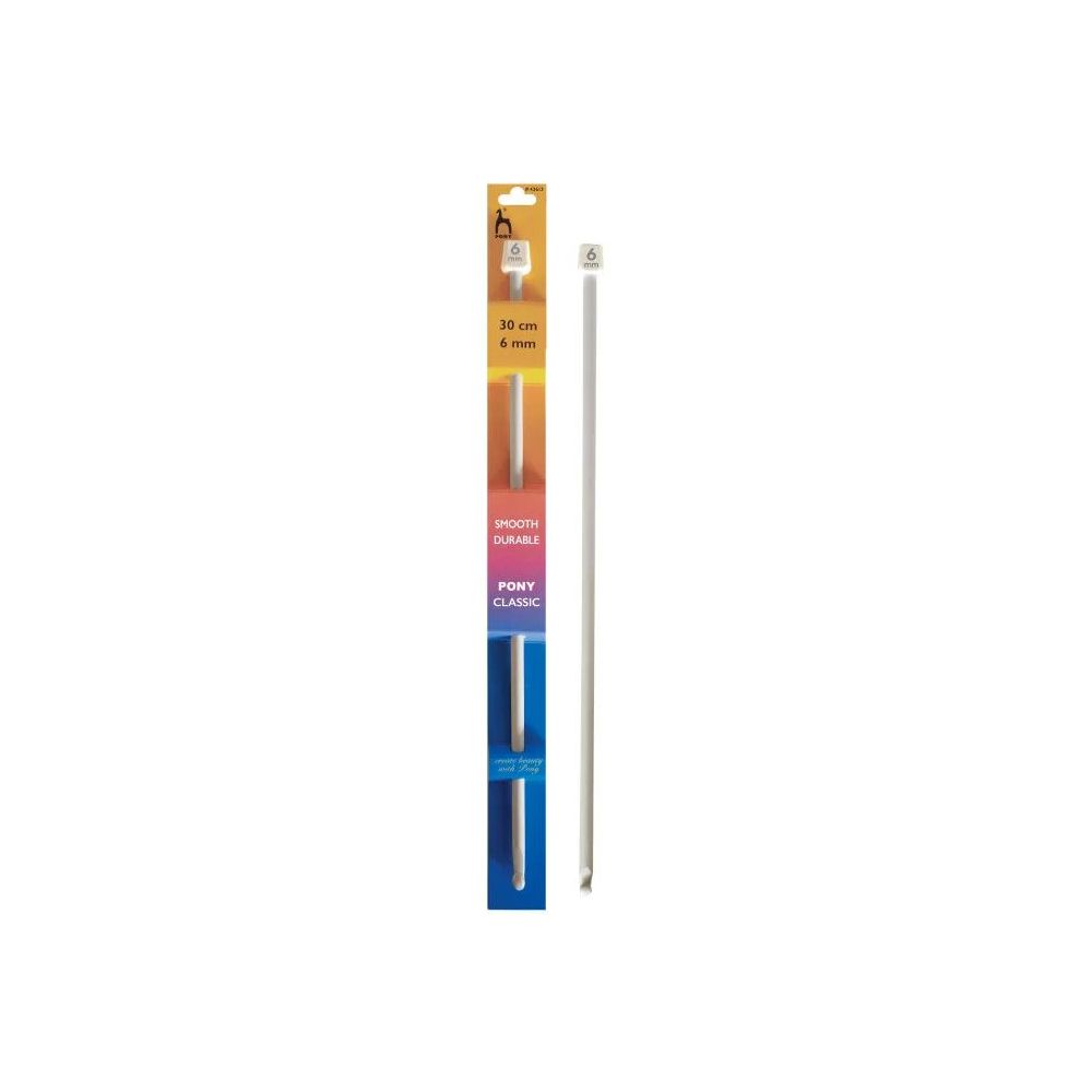 Crochet hook Tunisian Pony 6.0 mm, 30 cm, aluminum (43613) Crochet hook Tunisian Pony 6.0 mm, 30 cm, aluminum (43613)