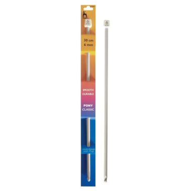 Crochet hook Tunisian Pony 6.0 mm, 30 cm, aluminum (43613)
