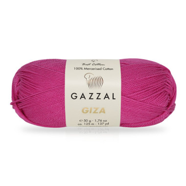 Пряжа Gazzal Giza розовая фуксия (2469)