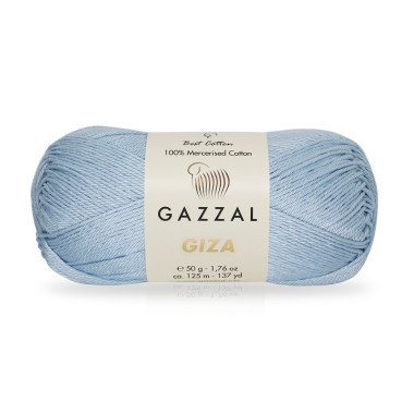 Пряжа Gazzal Giza пудровый голубой (2474)