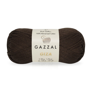 Пряжа Gazzal Giza черный шоколад (2486)