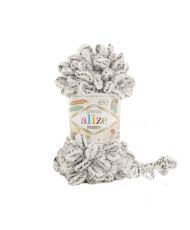 Yarn Alize Puffy white leopard (686)