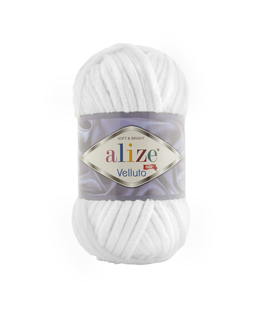 Yarn Alize Velluto white (55) Yarn Alize Velluto white (55)