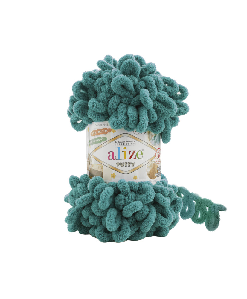 Yarn Alize Puffy emerald (847) Yarn Alize Puffy emerald (847)