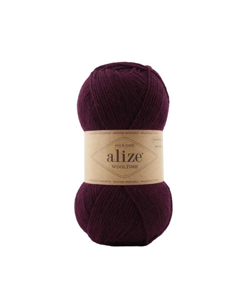 Yarn Alize Wooltime burgundy (578) Yarn Alize Wooltime burgundy (578)