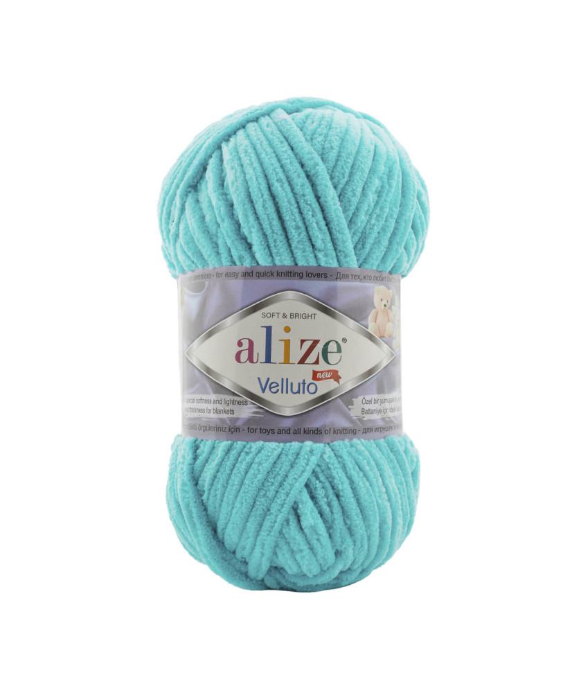 Yarn Alize Velluto turquoise (490) Yarn Alize Velluto turquoise (490)