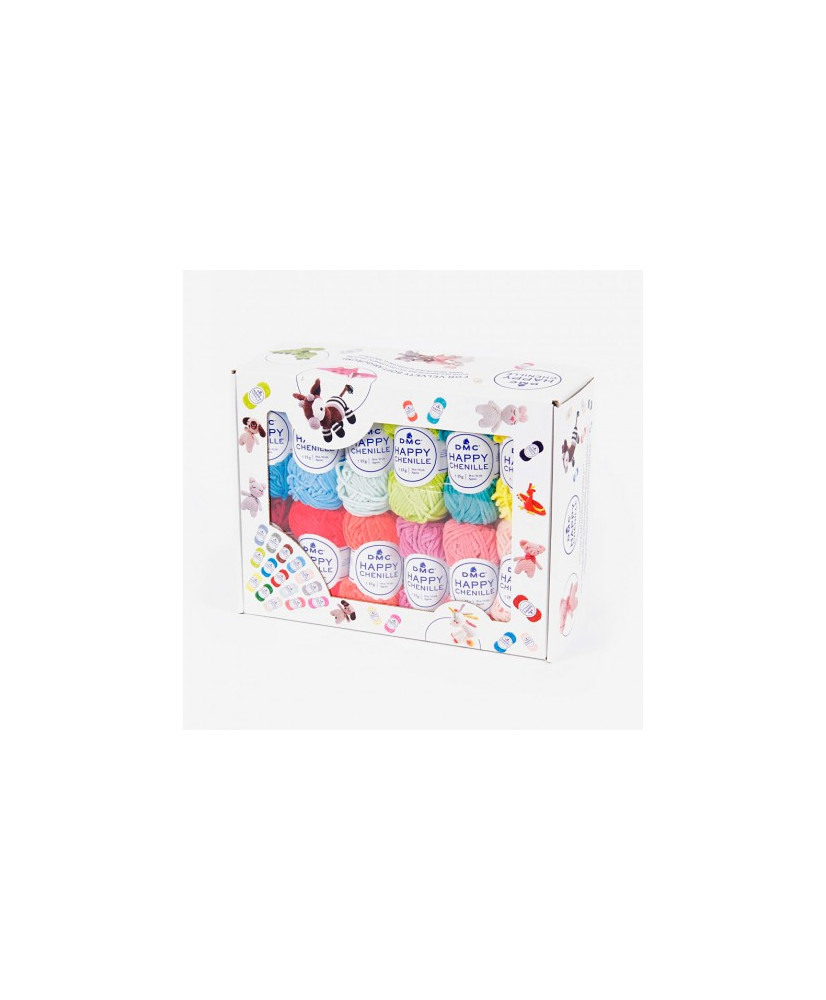 Gift set of plush yarn Happy Chenille DMC, 25 pcs. 8143ASS Gift set of plush yarn Happy Chenille DMC, 25 pcs. 8143ASS
