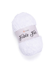Yarn YarnArt Fable Fur white (965)