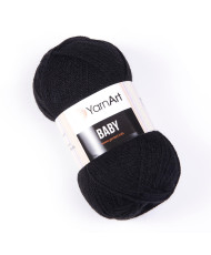Yarn YarnАrt Baby black (585)