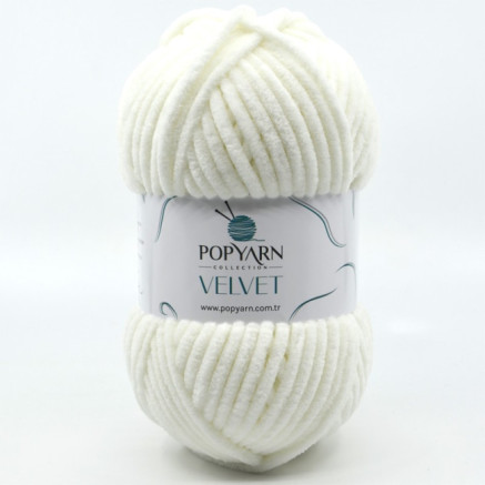 Пряжа Popyarn Velvet молочный (002)