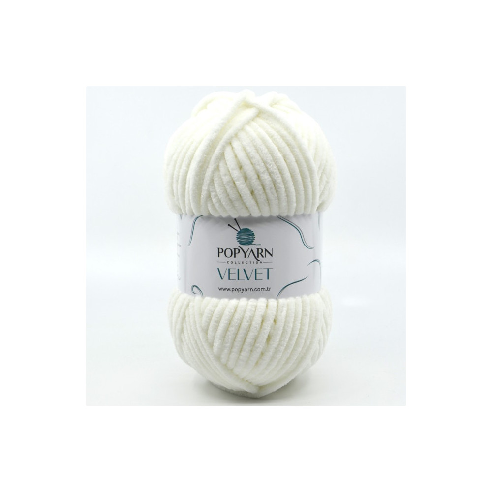 Пряжа Popyarn Velvet молочный (002) Пряжа Popyarn Velvet молочный (002)