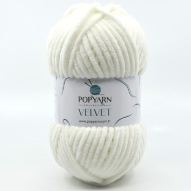 Пряжа Popyarn Velvet молочный (002)