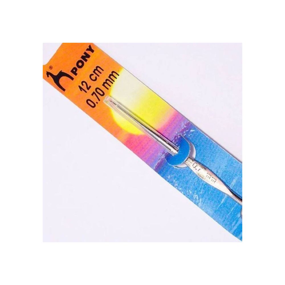 Crochet hook metal 0.7 mm, 12 cm, Pony (58680) Crochet hook metal 0.7 mm, 12 cm, Pony (58680)