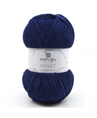 Yarn Popyarn Velvet dark blue (013)