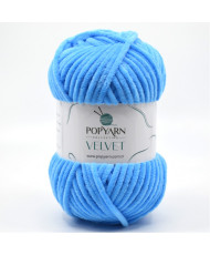 Yarn Popyarn Velvet bright blue (019)