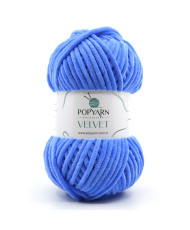 Yarn Popyarn Velvet bright blue (028)