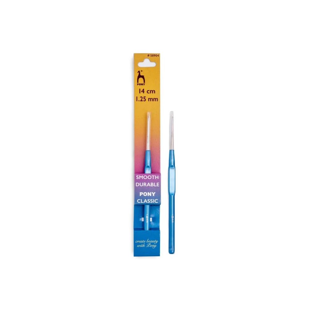 Crochet hook Pony with handle 1.25 mm, 14 cm (58904)