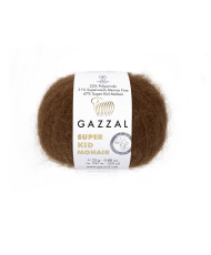 Yarn Gazzal Super Kid Mohair brown (64400)