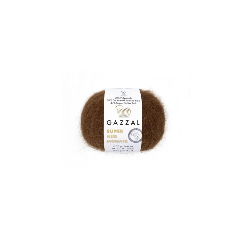 Пряжа Gazzal Super Kid Mohair коричневий (64400) Пряжа Gazzal Super Kid Mohair коричневий (64400)