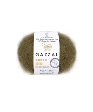 Yarn Gazzal Super Kid Mohair olive brown (64403)