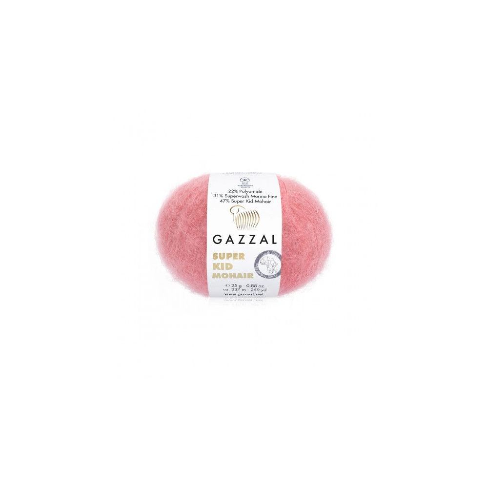Пряжа Gazzal Super Kid Mohair кораловий (64430) Пряжа Gazzal Super Kid Mohair кораловий (64430)