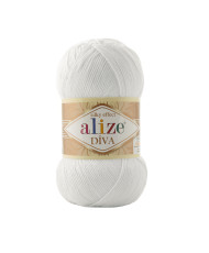 Yarn Alize Diva white (55)