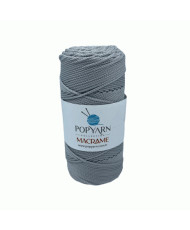 Polypropylene Cord Macrame Popyarn, silver (002)