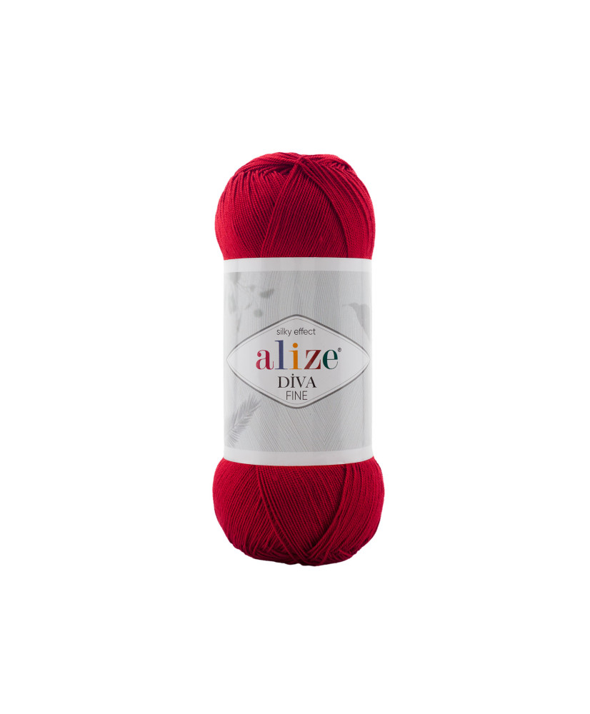 Yarn Alize Diva Fine red (106) Yarn Alize Diva Fine red (106)