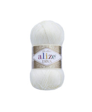 Yarn Alize Diva sugar white (1055)