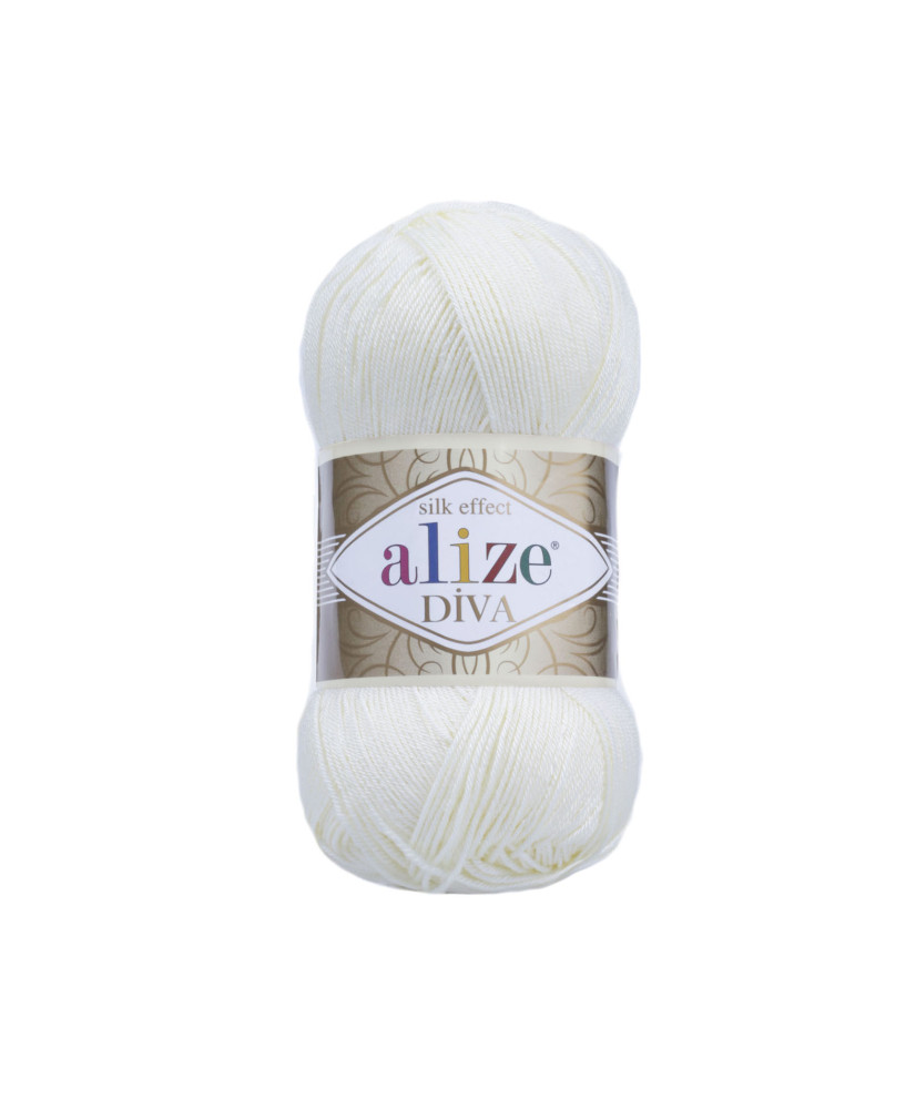 Yarn Alize Diva sugar white (1055) Yarn Alize Diva sugar white (1055)