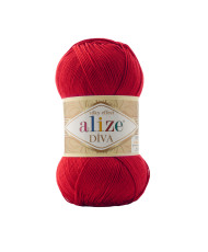 Yarn Alize Diva red (106)