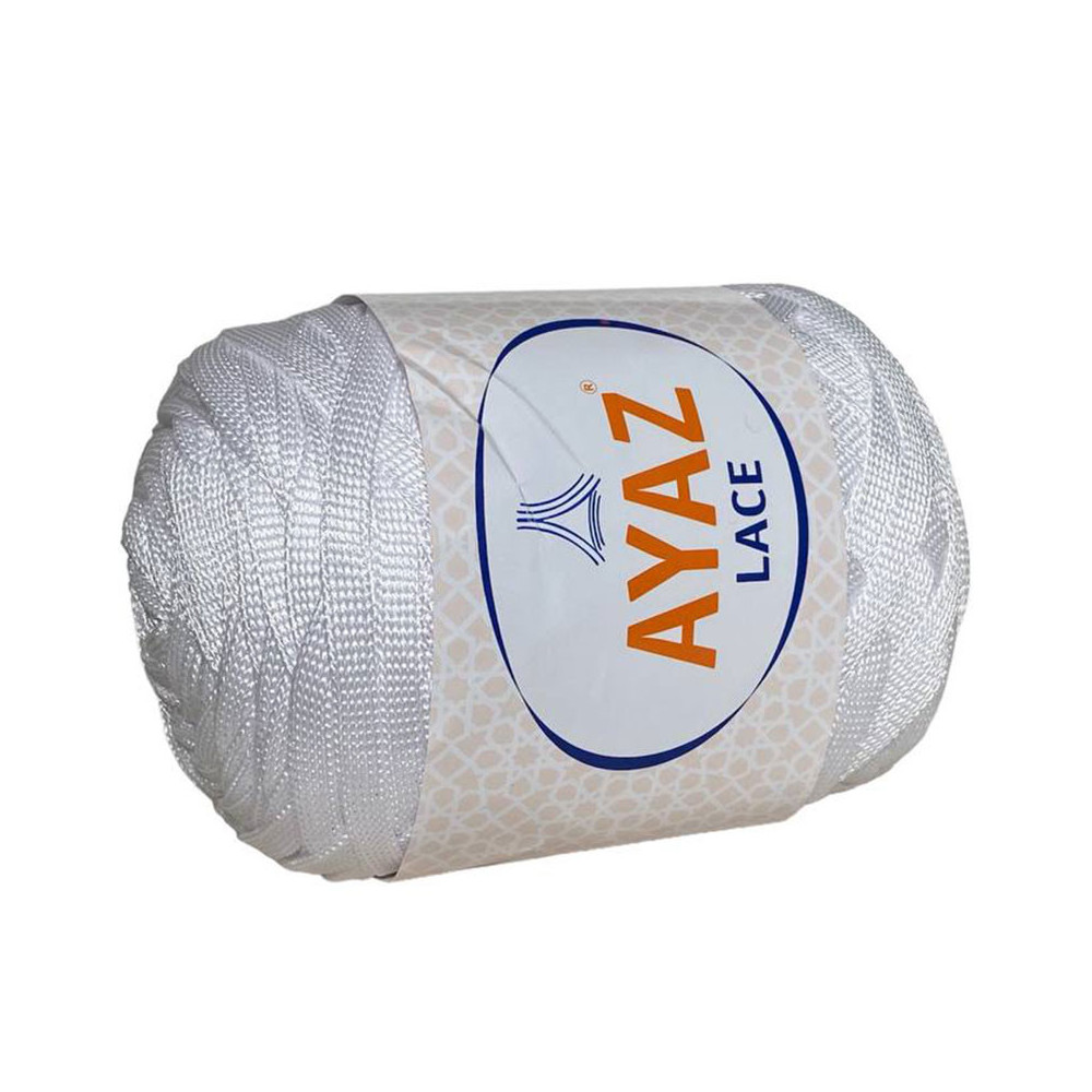 Пряжа стрічкова Lace Ayaz білий (1208) Пряжа стрічкова Lace Ayaz білий (1208)