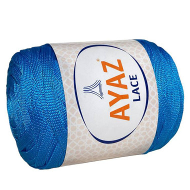Пряжа стрічкова Lace Ayaz блакитний яскравий (1235)