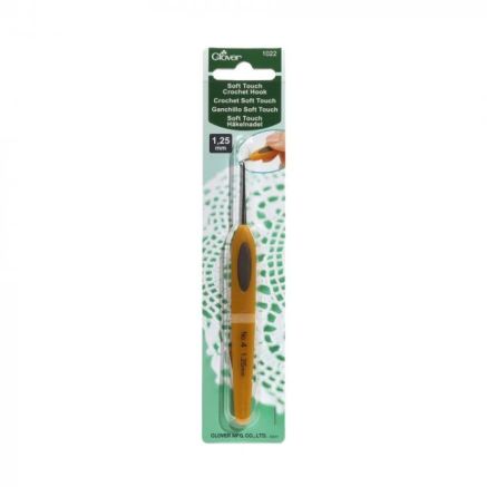 Гачок для в'язання Clover Soft Touch Steel Crochet Hook №1,25 мм (1022)
