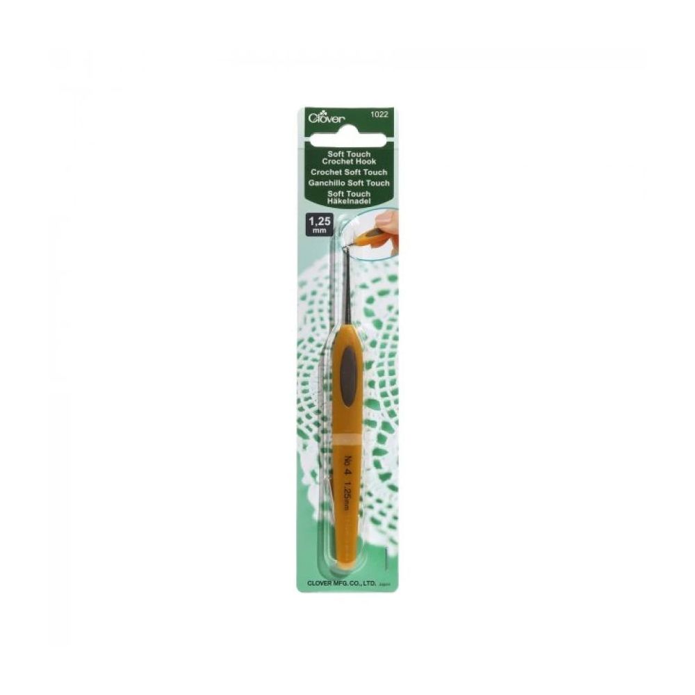 Крючок для вязания Clover Soft Touch Steel Crochet Hook №1,25 мм (1022) Крючок для вязания Clover Soft Touch Steel Crochet Hook №1,25 мм (1022)