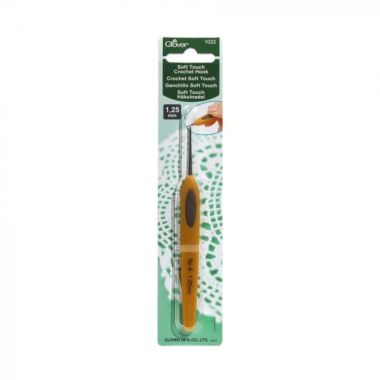 Гачок для в'язання Clover Soft Touch Steel Crochet Hook №1,25 мм (1022)