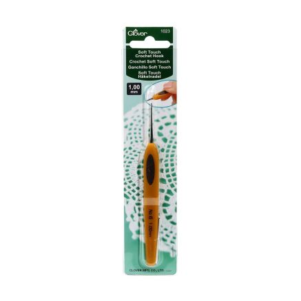 Гачок для в'язання Clover Soft Touch Steel Crochet Hook №1,0 мм (1023)