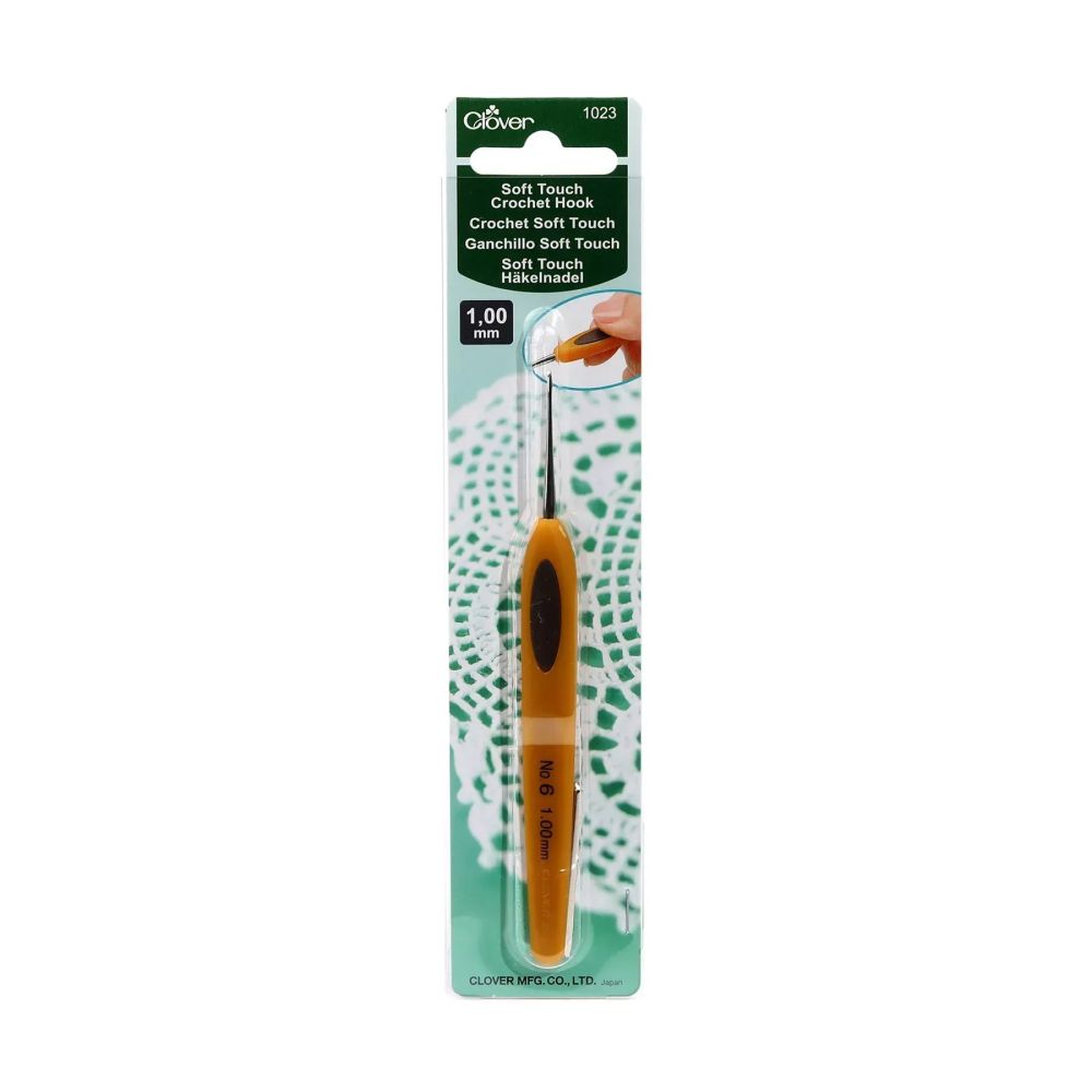 Гачок для в'язання Clover Soft Touch Steel Crochet Hook №1,0 мм (1023) Гачок для в'язання Clover Soft Touch Steel Crochet Hook №1,0 мм (1023)