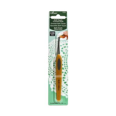 Крючок для вязания Clover Soft Touch Steel Crochet Hook №0,9 мм (1024)