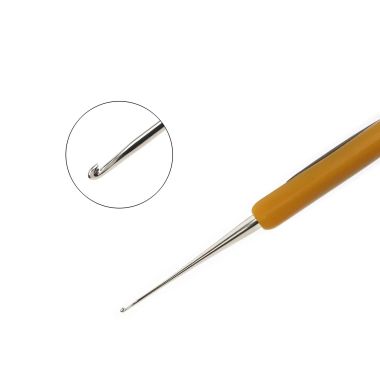 Гачок для в'язання Clover Soft Touch Steel Crochet Hook №0,75 мм (1025)