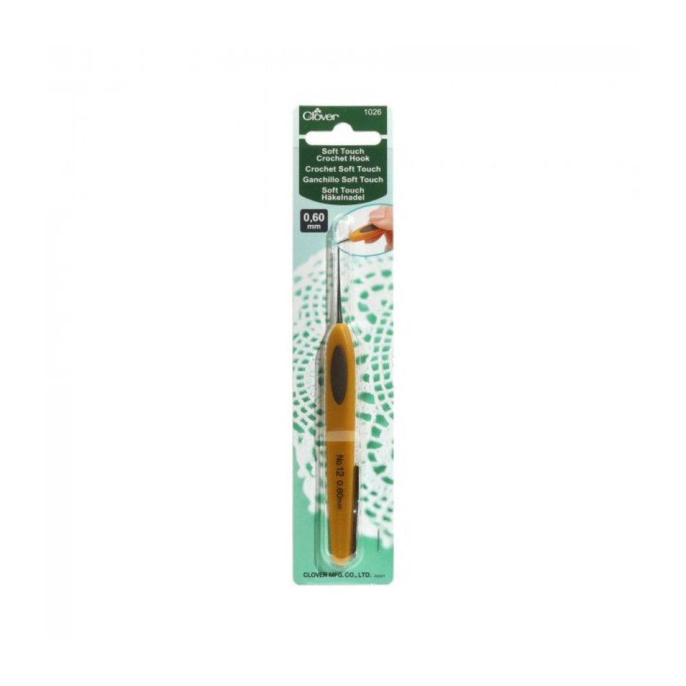 Гачок для в'язання Clover Soft Touch Steel Crochet Hook №0,6 мм (1026) Гачок для в'язання Clover Soft Touch Steel Crochet Hook №0,6 мм (1026)