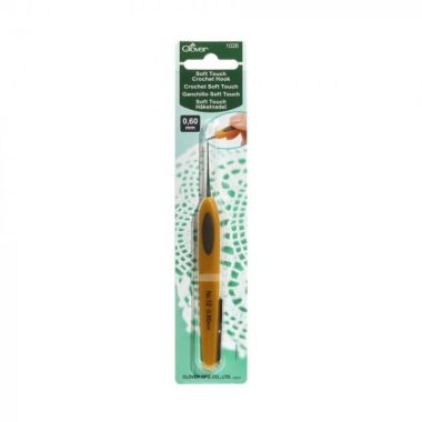 Крючок для вязания Clover Soft Touch Steel Crochet Hook №0,6 мм (1026)