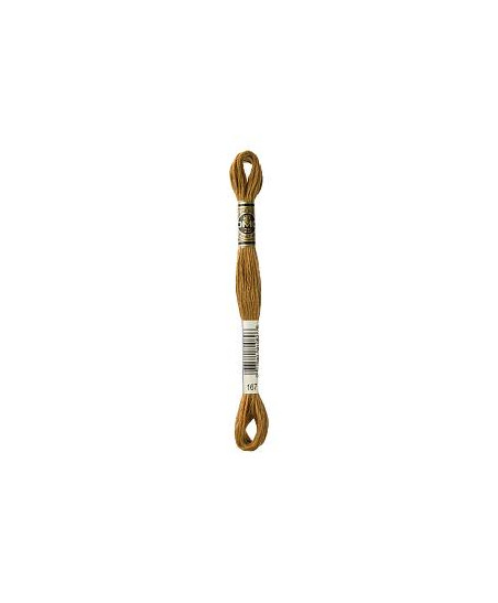 0167 floss DMC 167 Very Dark Yellow Beige art.117