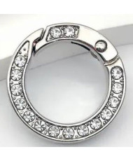 Rhinestone lobster ring 2.5*1.7 cm, silver