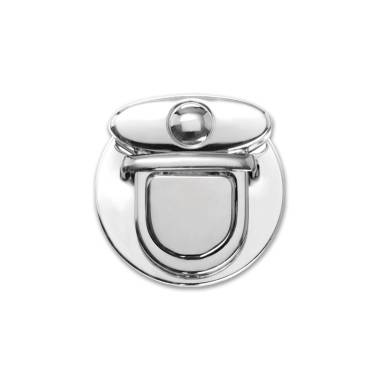 Key lock on screws round 4.5 cm, silver (61085)