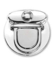 Key lock on screws round 4.5 cm, silver (61085)